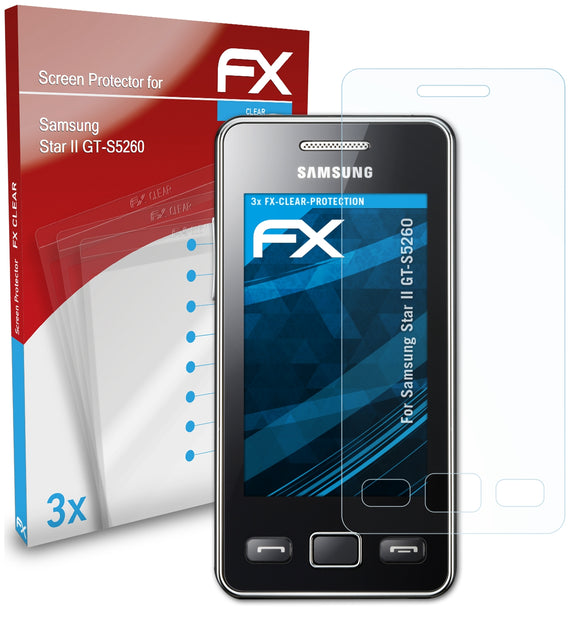 atFoliX FX-Clear Schutzfolie für Samsung Star II (GT-S5260)