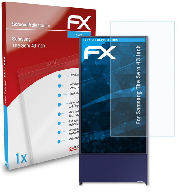atFoliX FX-Clear Schutzfolie für Samsung The Sero (43 Inch)