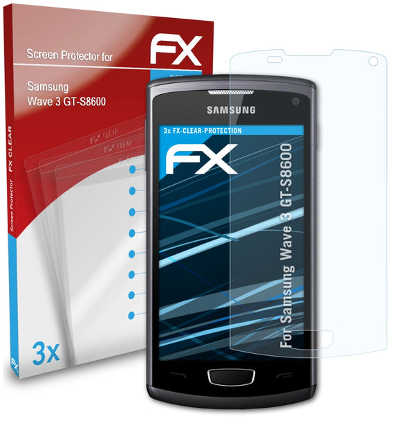 atFoliX FX-Clear Schutzfolie für Samsung Wave 3 (GT-S8600)