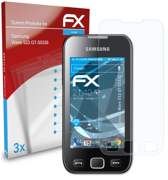 atFoliX FX-Clear Schutzfolie für Samsung Wave 533 (GT-S5330)