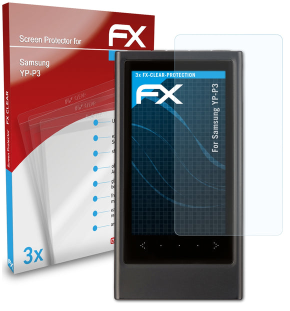 atFoliX FX-Clear Schutzfolie für Samsung YP-P3