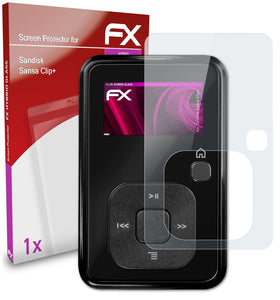 atFoliX FX-Hybrid-Glass Panzerglasfolie für Sandisk Sansa Clip+