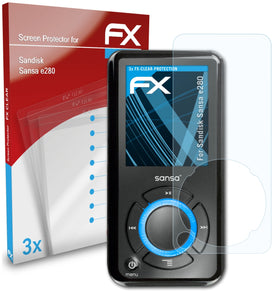 atFoliX FX-Clear Schutzfolie für Sandisk Sansa e280