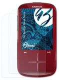 Schutzfolie Bruni kompatibel mit Sandisk Sansa Fuze+, glasklare (2X)