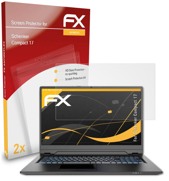 atFoliX FX-Antireflex Displayschutzfolie für Schenker Compact 17