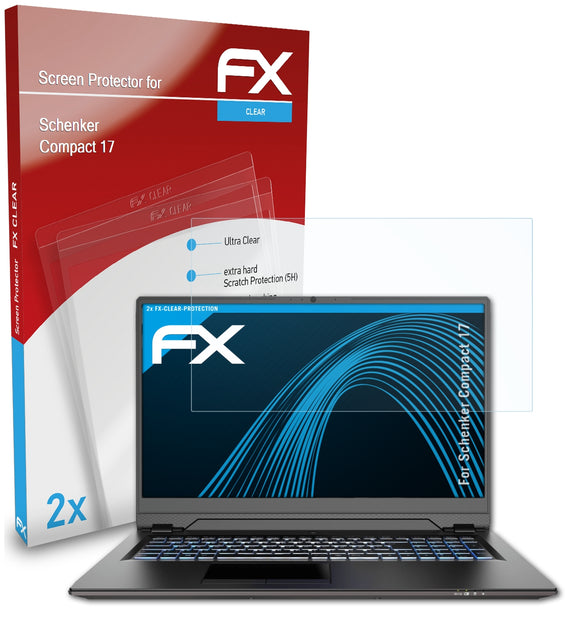 atFoliX FX-Clear Schutzfolie für Schenker Compact 17