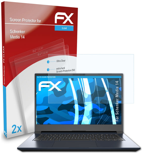 atFoliX FX-Clear Schutzfolie für Schenker Media 14