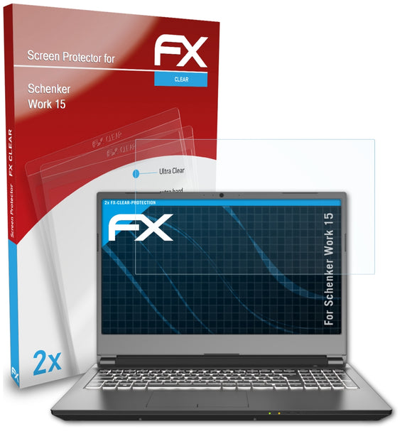 atFoliX FX-Clear Schutzfolie für Schenker Work 15