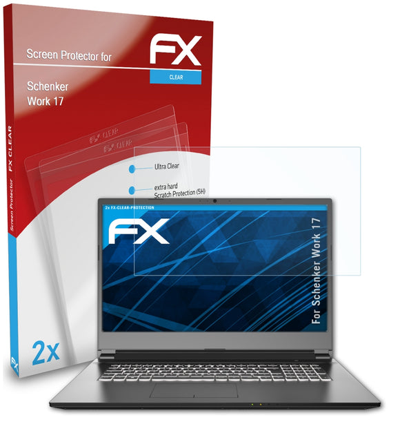 atFoliX FX-Clear Schutzfolie für Schenker Work 17