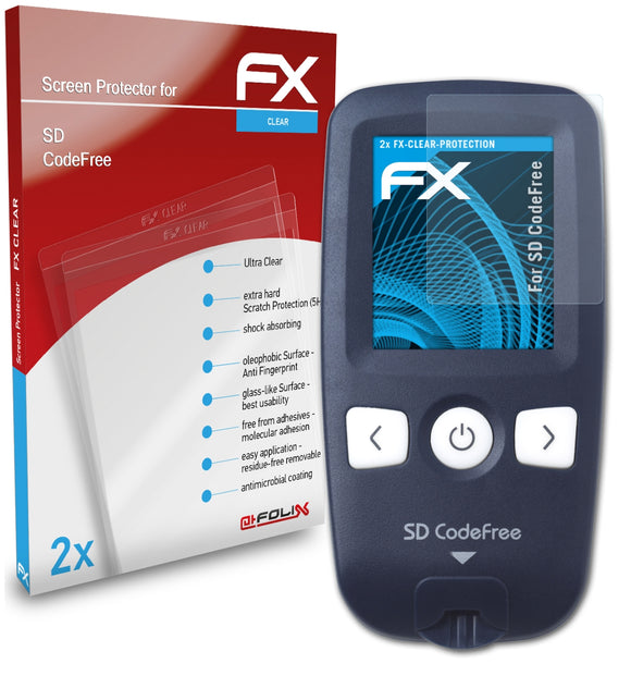 atFoliX FX-Clear Schutzfolie für SD CodeFree
