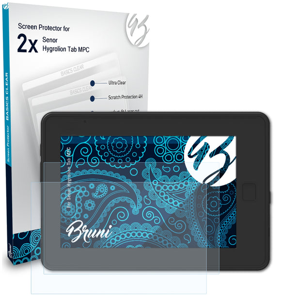 Bruni Basics-Clear Displayschutzfolie für Senor Hygrolion Tab MPC