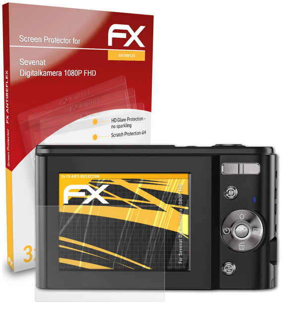 atFoliX FX-Antireflex Displayschutzfolie für Sevenat Digitalkamera 1080P FHD