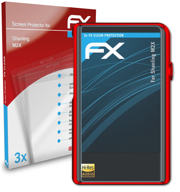 atFoliX FX-Clear Schutzfolie für Shanling M2X