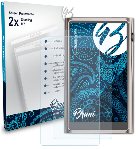 Bruni Basics-Clear Displayschutzfolie für Shanling M7