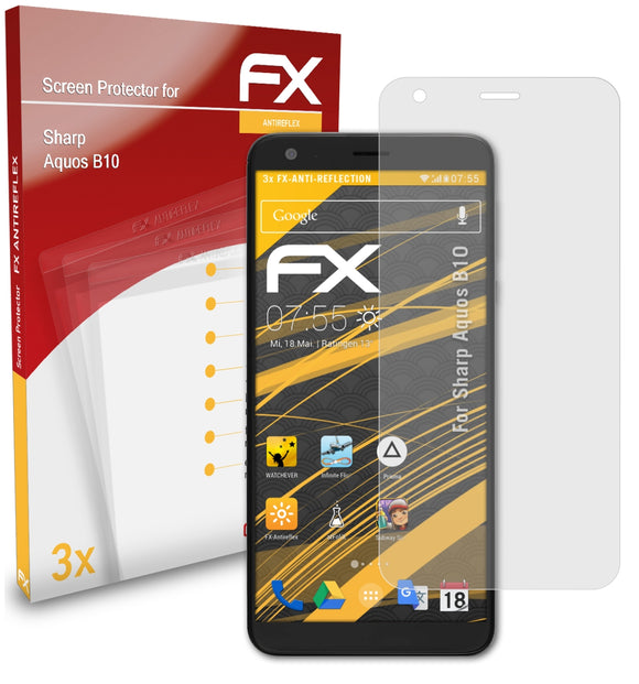 atFoliX FX-Antireflex Displayschutzfolie für Sharp Aquos B10