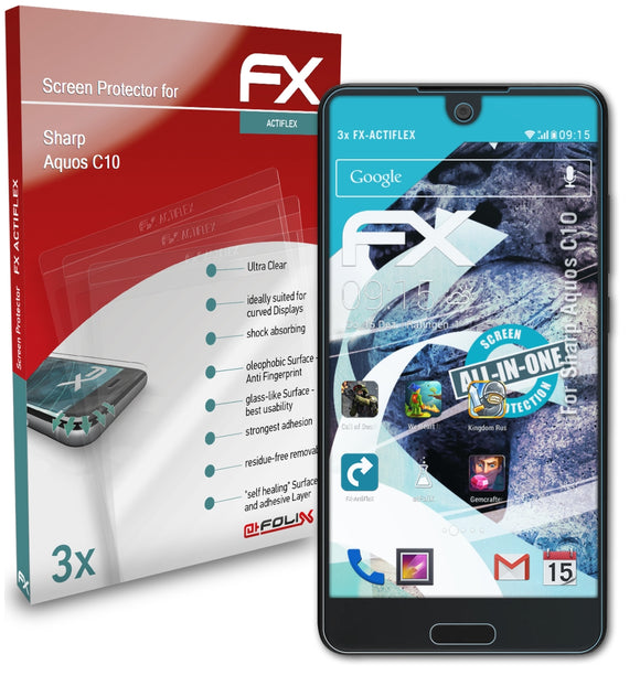 atFoliX FX-ActiFleX Displayschutzfolie für Sharp Aquos C10