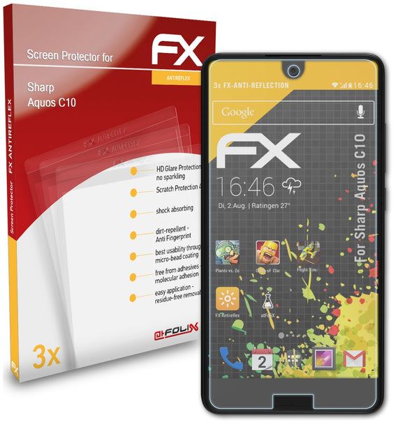 atFoliX FX-Antireflex Displayschutzfolie für Sharp Aquos C10