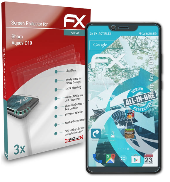 atFoliX FX-ActiFleX Displayschutzfolie für Sharp Aquos D10