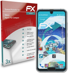 atFoliX FX-ActiFleX Displayschutzfolie für Sharp Aquos R2 Compact