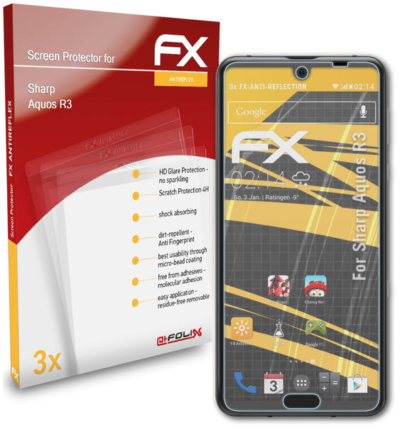 atFoliX FX-Antireflex Displayschutzfolie für Sharp Aquos R3