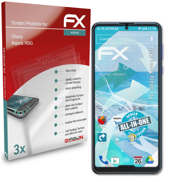 atFoliX FX-ActiFleX Displayschutzfolie für Sharp Aquos R5G