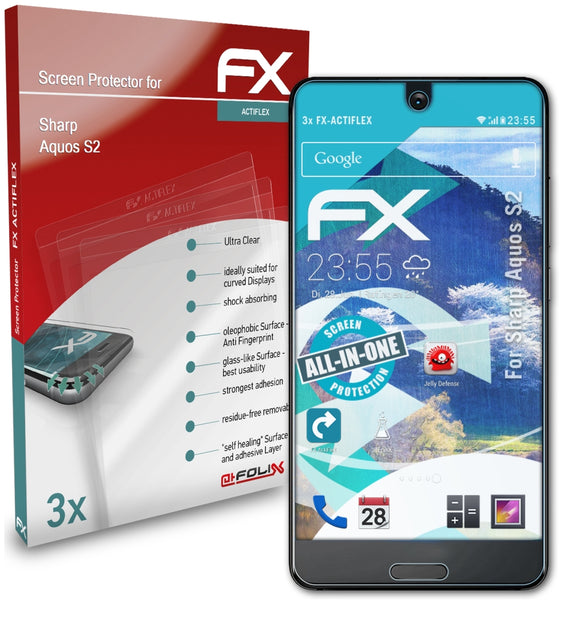 atFoliX FX-ActiFleX Displayschutzfolie für Sharp Aquos S2