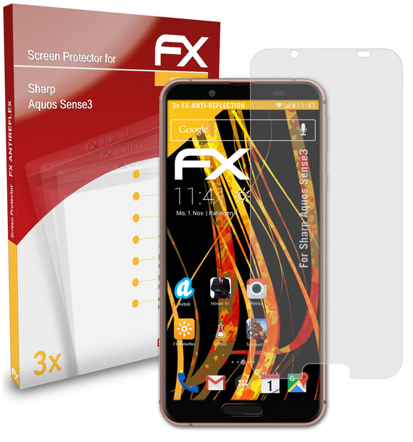 atFoliX FX-Antireflex Displayschutzfolie für Sharp Aquos Sense3