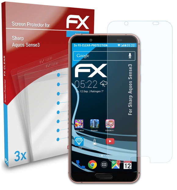 atFoliX FX-Clear Schutzfolie für Sharp Aquos Sense3