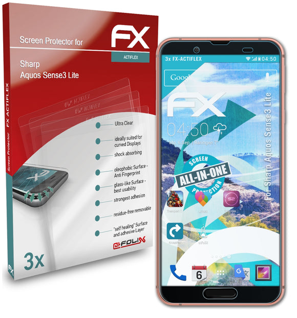 atFoliX FX-ActiFleX Displayschutzfolie für Sharp Aquos Sense3 Lite
