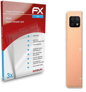 atFoliX FX-Clear Schutzfolie für Sharp Aquos Sense6 Lens