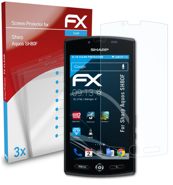 atFoliX FX-Clear Schutzfolie für Sharp Aquos SH80F