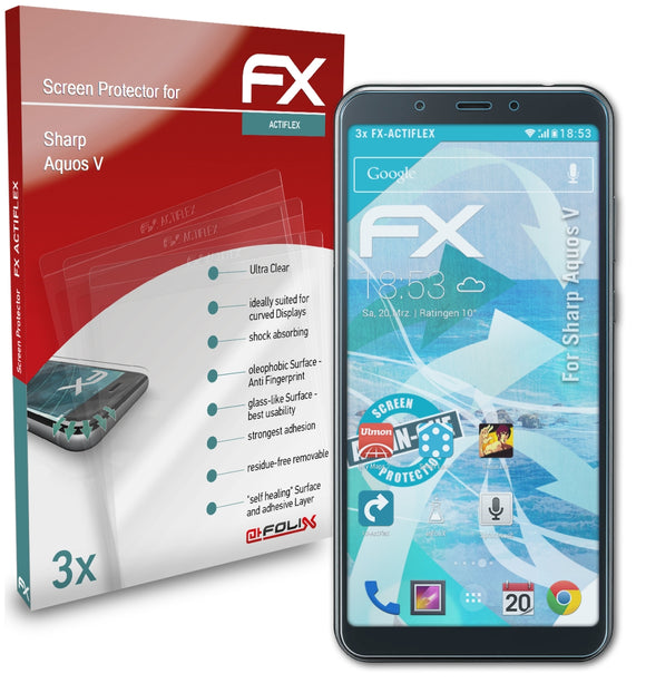 atFoliX FX-ActiFleX Displayschutzfolie für Sharp Aquos V