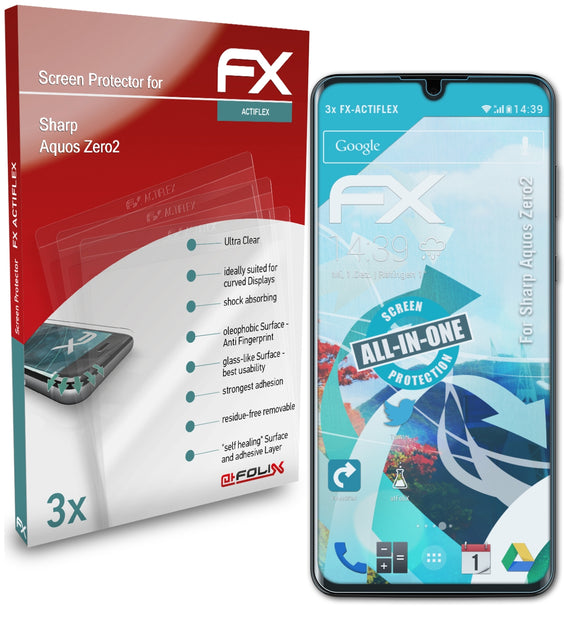 atFoliX FX-ActiFleX Displayschutzfolie für Sharp Aquos Zero2