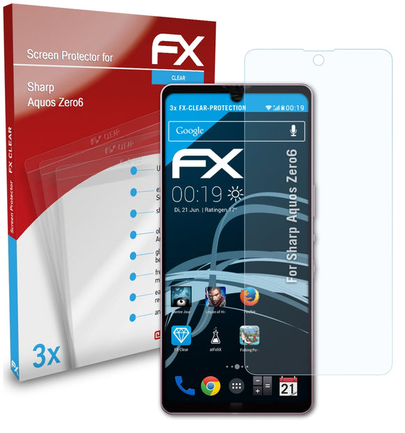 atFoliX FX-Clear Schutzfolie für Sharp Aquos Zero6