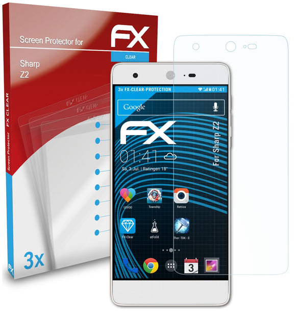 atFoliX FX-Clear Schutzfolie für Sharp Z2