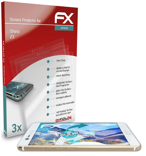 atFoliX FX-ActiFleX Displayschutzfolie für Sharp Z3