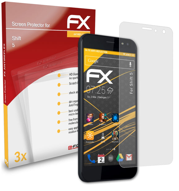 atFoliX FX-Antireflex Displayschutzfolie für Shift 5