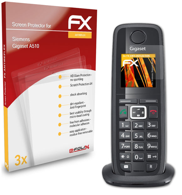 atFoliX FX-Antireflex Displayschutzfolie für Siemens Gigaset A510