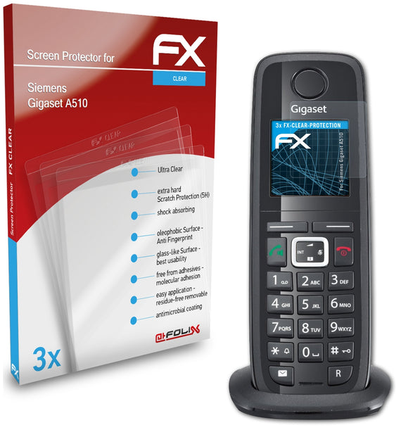 atFoliX FX-Clear Schutzfolie für Siemens Gigaset A510