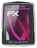 Glasfolie atFoliX kompatibel mit Sigma BC 14.16, 9H Hybrid-Glass FX