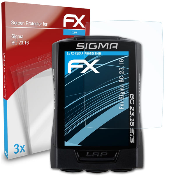 atFoliX FX-Clear Schutzfolie für Sigma BC 23.16