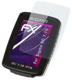 Glasfolie atFoliX kompatibel mit Sigma BC 7.16, 9H Hybrid-Glass FX