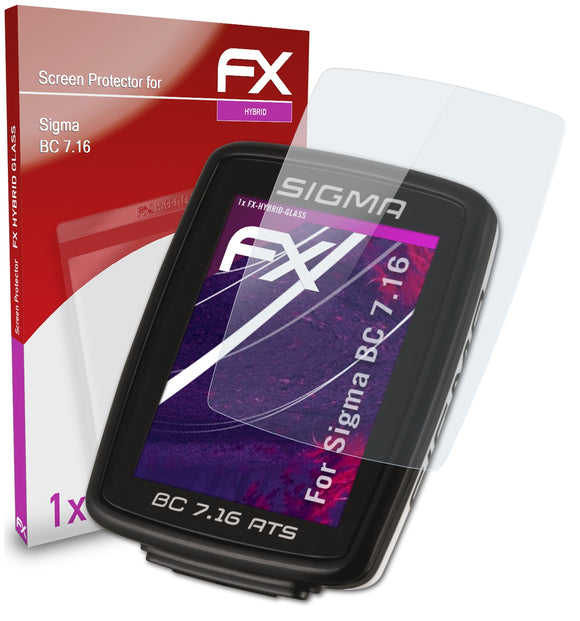 atFoliX FX-Hybrid-Glass Panzerglasfolie für Sigma BC 7.16