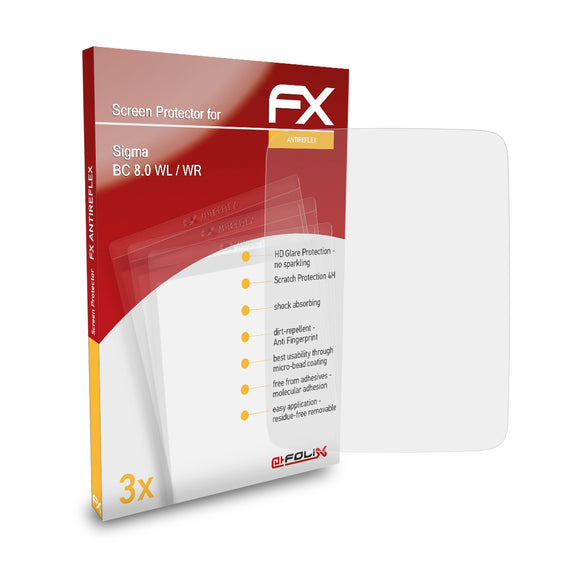 atFoliX FX-Antireflex Displayschutzfolie für Sigma BC 8.0 (WL / WR)