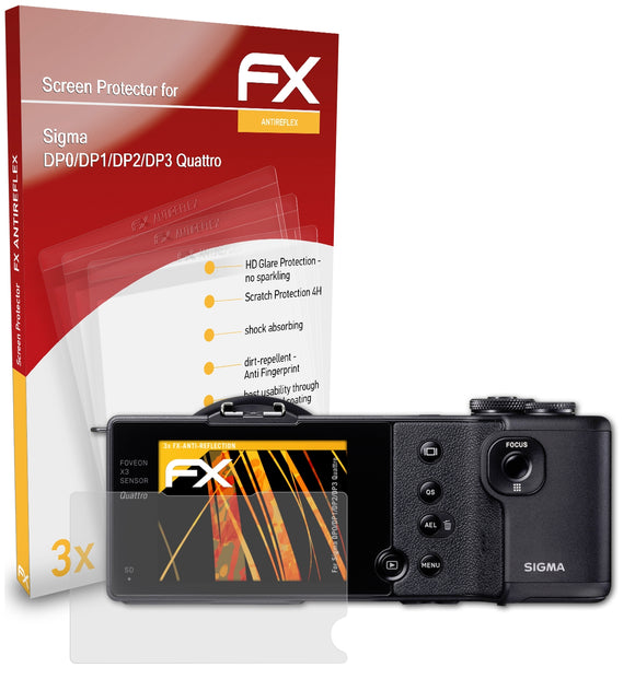 atFoliX FX-Antireflex Displayschutzfolie für Sigma DP0/DP1/DP2/DP3 (Quattro)