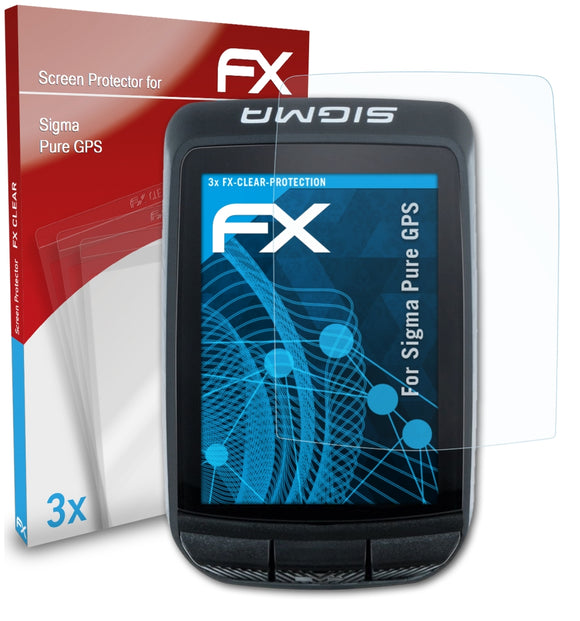 atFoliX FX-Clear Schutzfolie für Sigma Pure GPS