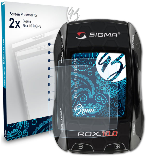 Bruni Basics-Clear Displayschutzfolie für Sigma Rox 10.0 GPS