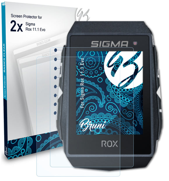 Bruni Basics-Clear Displayschutzfolie für Sigma Rox 11.1 Evo