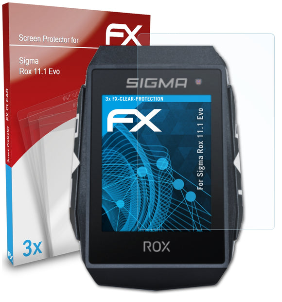 atFoliX FX-Clear Schutzfolie für Sigma Rox 11.1 Evo