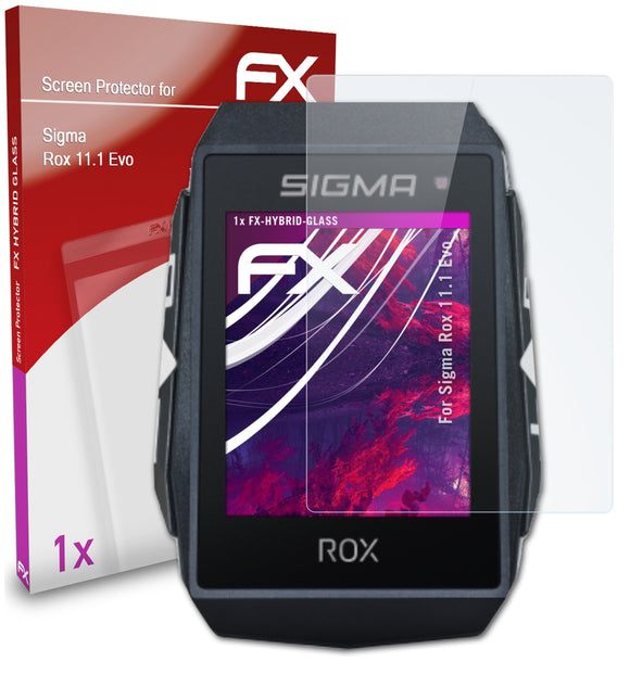 atFoliX FX-Hybrid-Glass Panzerglasfolie für Sigma Rox 11.1 Evo